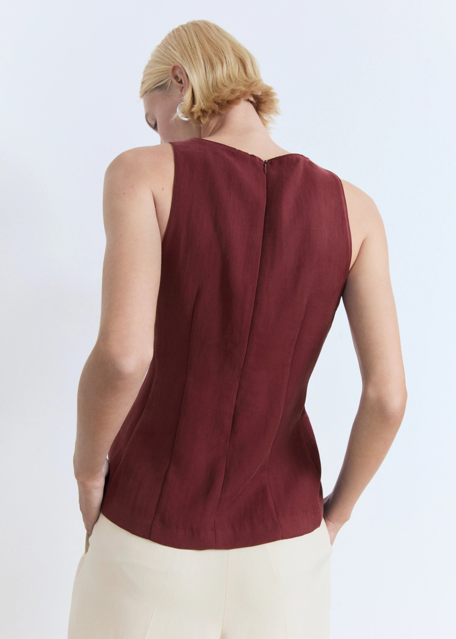 Fitted Halter Neck Blouse