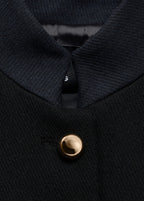 Fitted Jacket With Band Collar