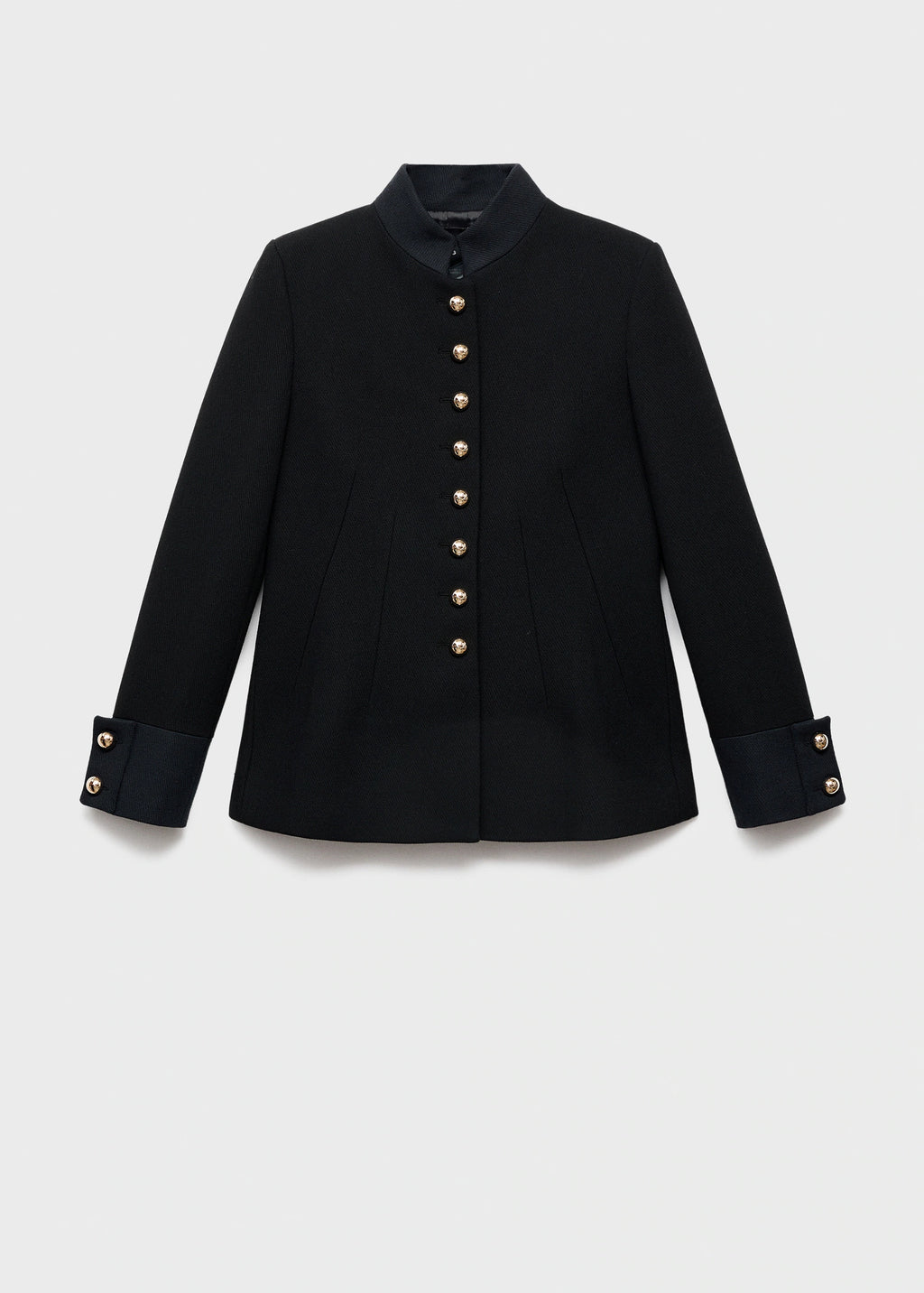 Fitted Jacket With Band Collar