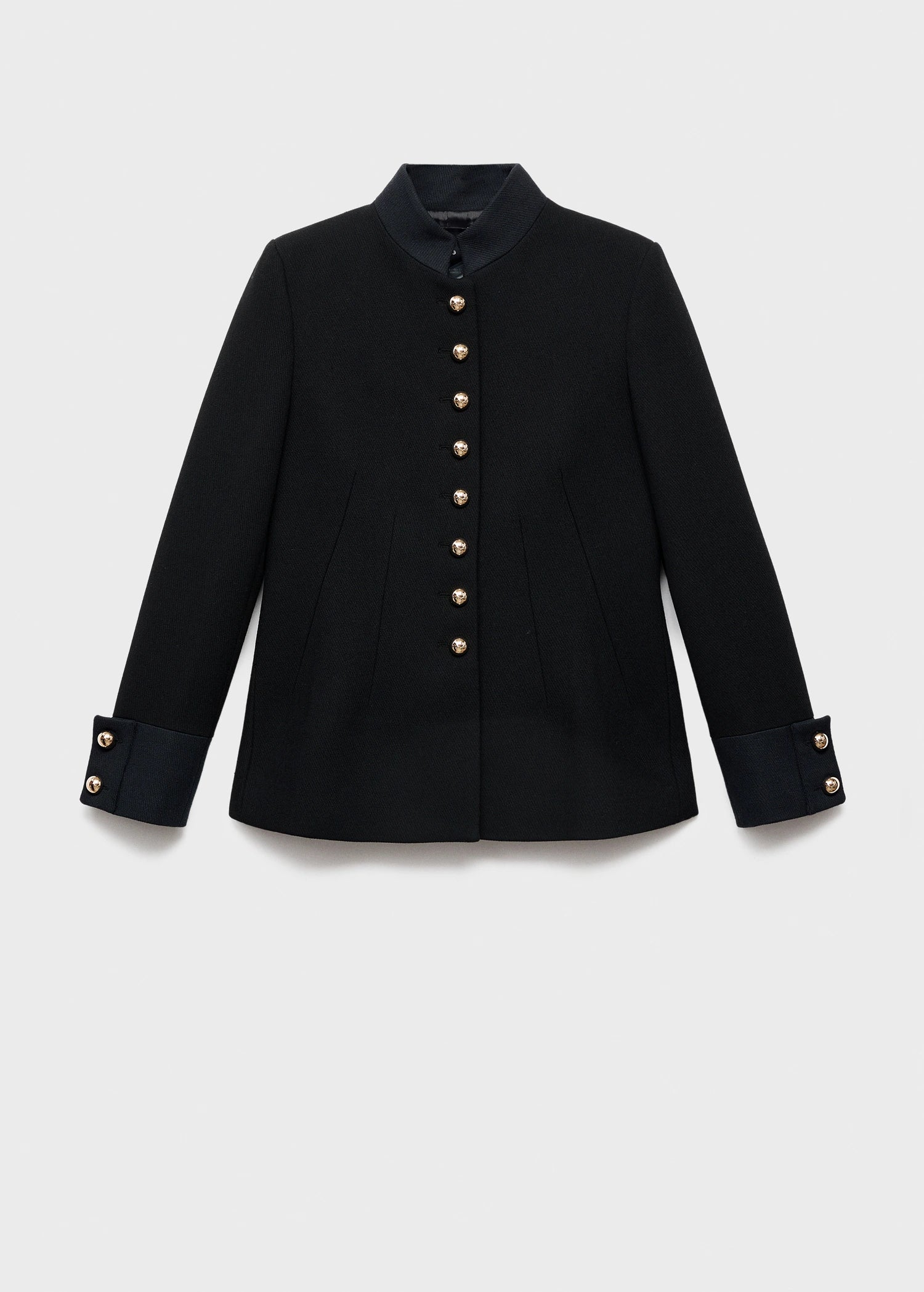 Fitted Jacket With Band Collar