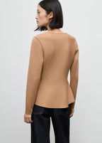 Fitted Knitted Jacket With Buttons