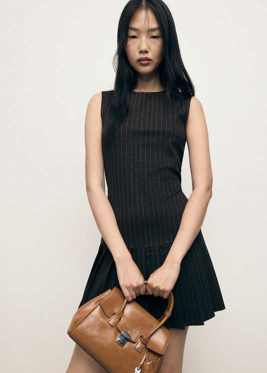 Fitted Pleated Dress