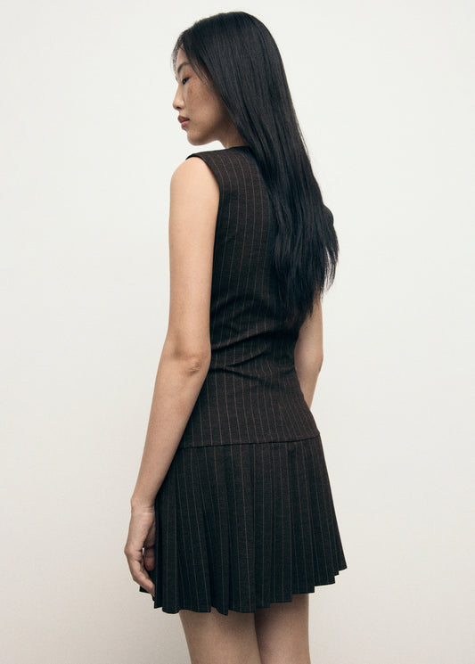 Fitted Pleated Dress