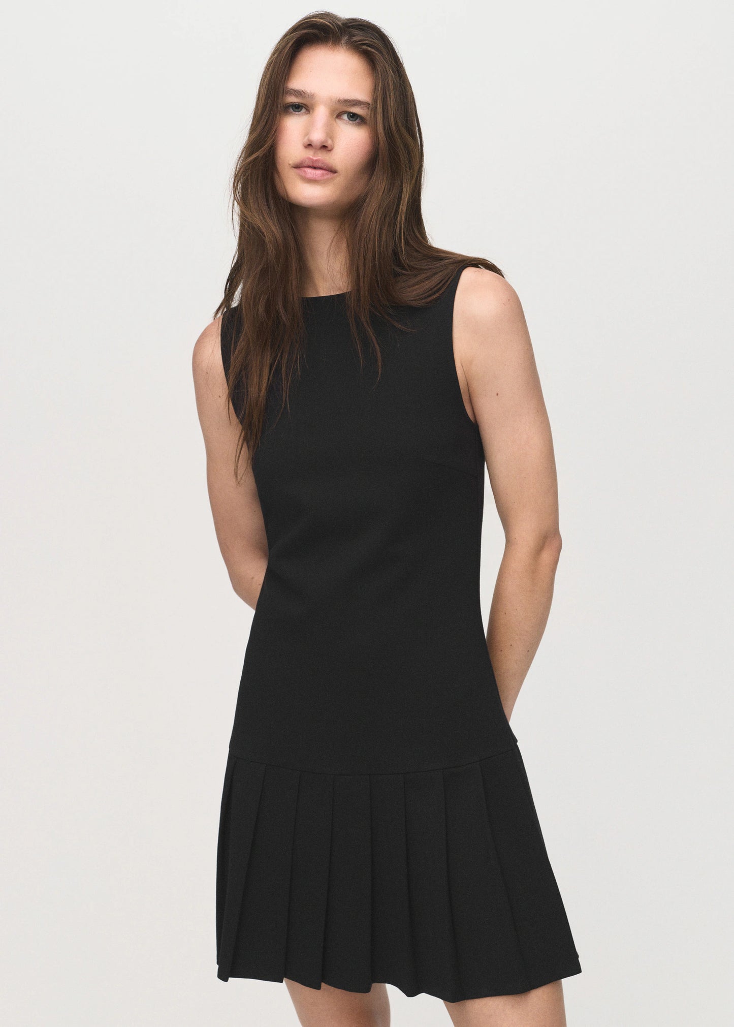 Fitted Pleated Dress