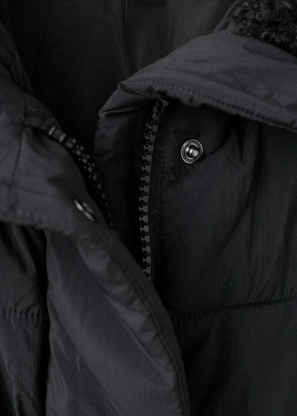 Fitted Quilted Anorak With Hood