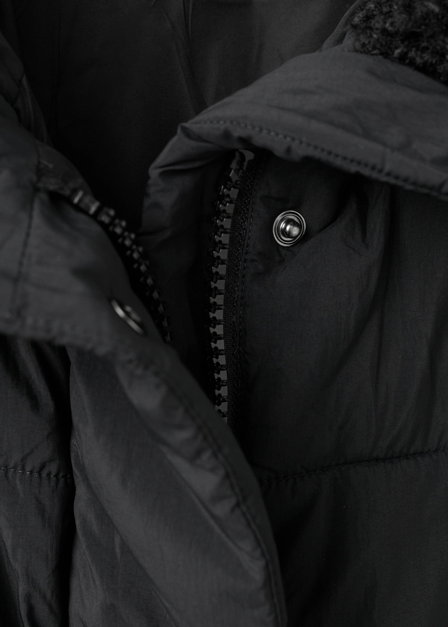 Fitted Quilted Anorak With Hood