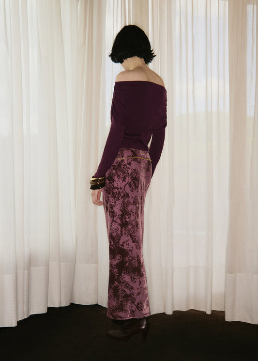 Fitted Sweater With Draped Neckline