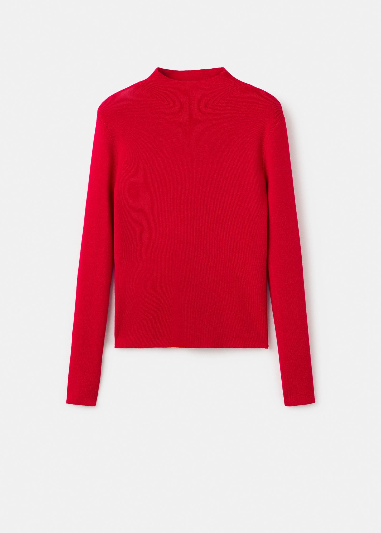 Fitted Sweater With Perkins Neck