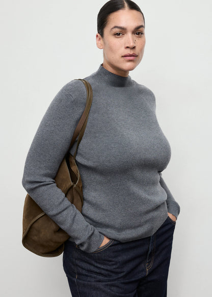 Fitted Sweater With Perkins Neck