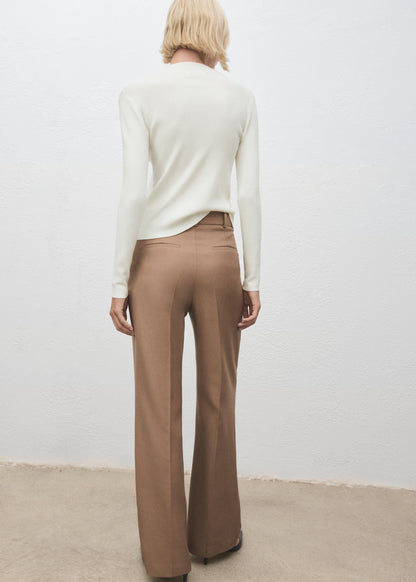 Fitted Sweater With Perkins Neck