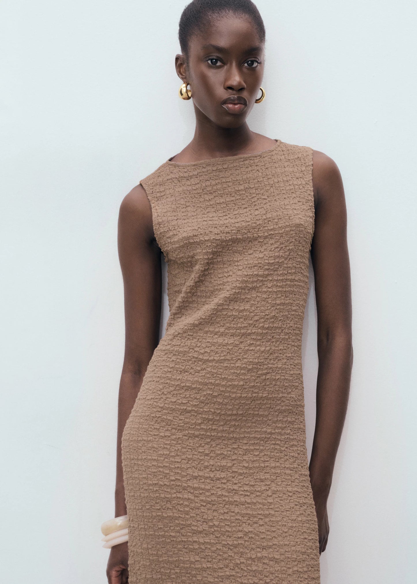 Fitted Textured Dress