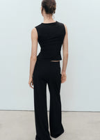 Fitted Top With Wide Straps