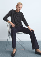 Flare Jeans Mid Rise Rinse Wash