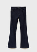 Flare Jeans Mid Rise Rinse Wash
