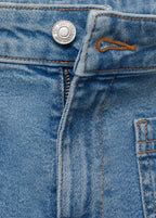 Flared Cropped Jeans With Pockets