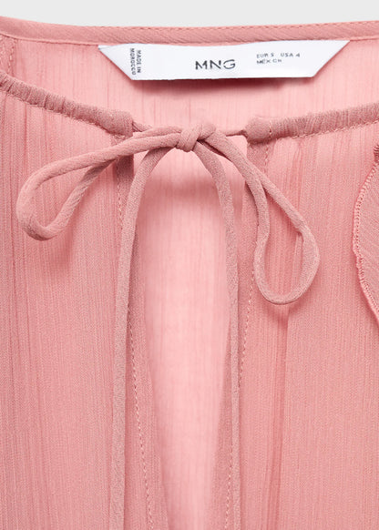 Flared Dress With Ruffled Sleeves