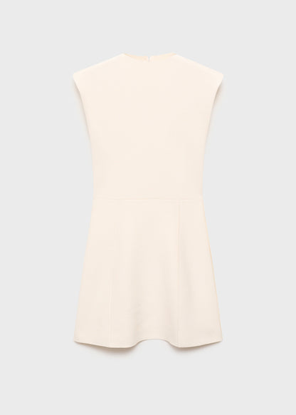 Flared Knit Dress With Perkins Collar