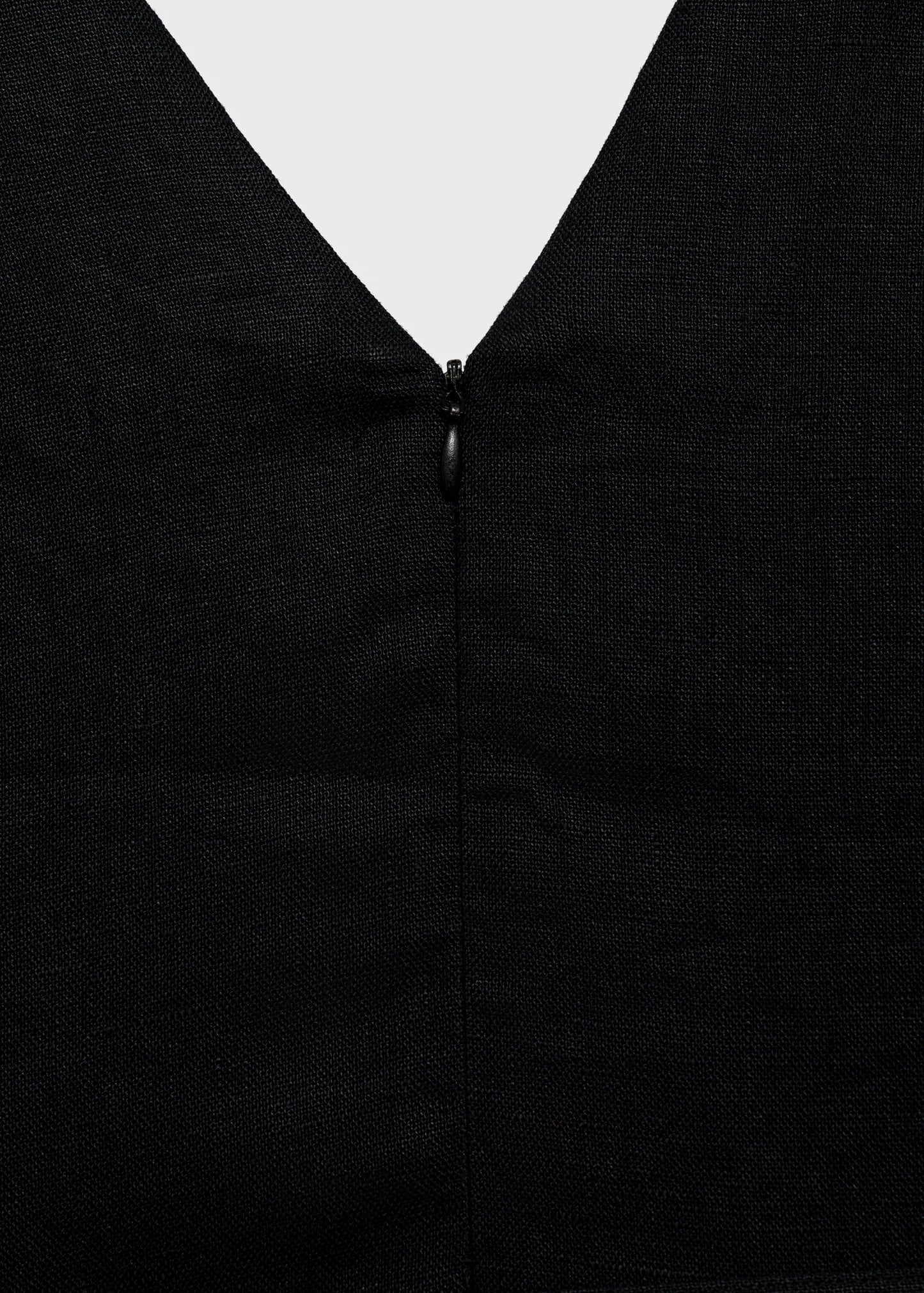 Flared Linen Dress With Belt