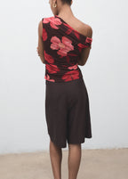 Floral Asymmetrical Top