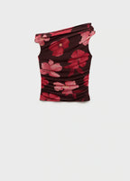 Floral Asymmetrical Top