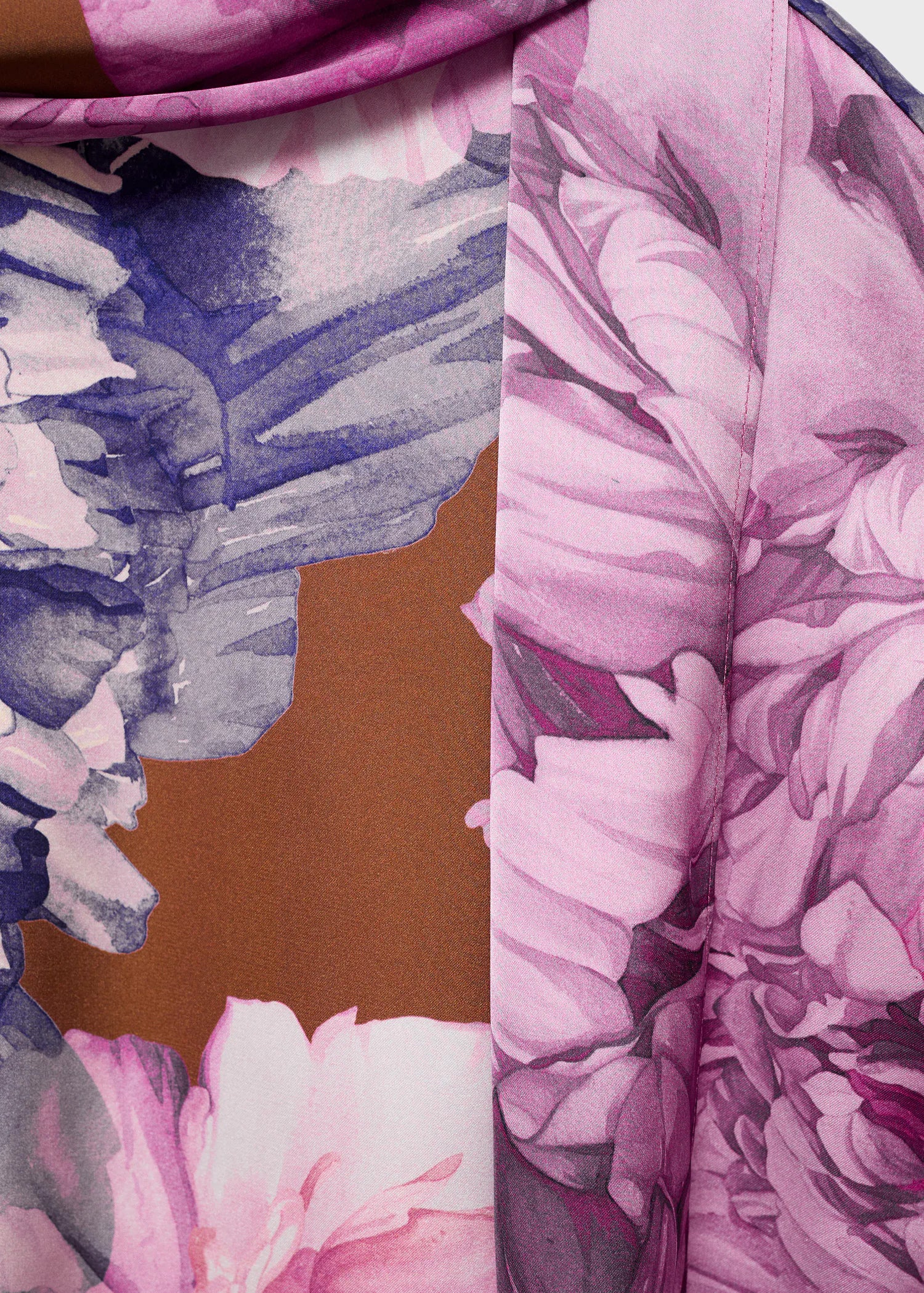 Floral Blouse With Scarf