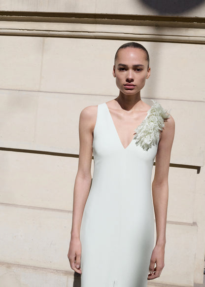 Floral Dress With Slit Detail