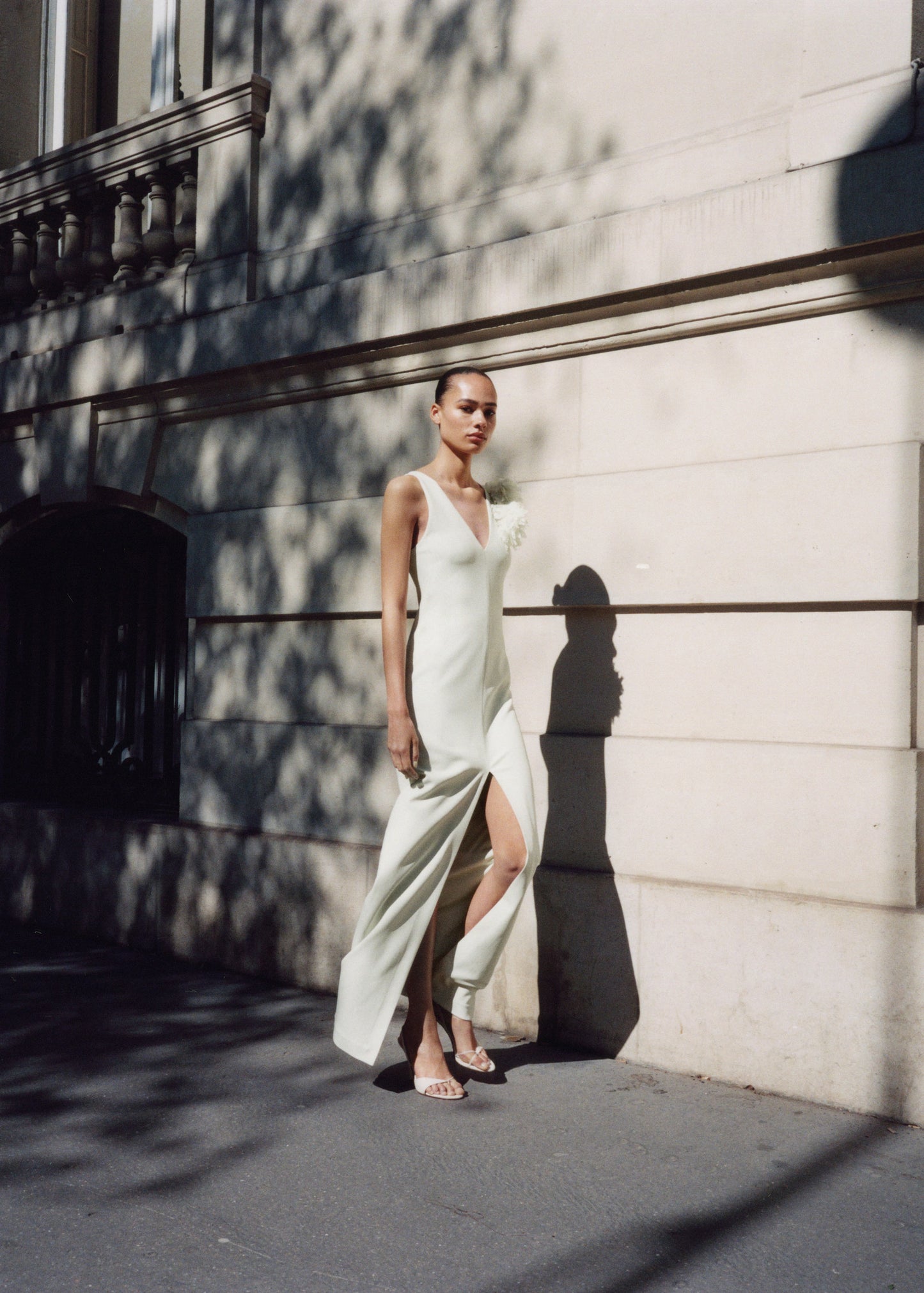 Floral Dress With Slit Detail