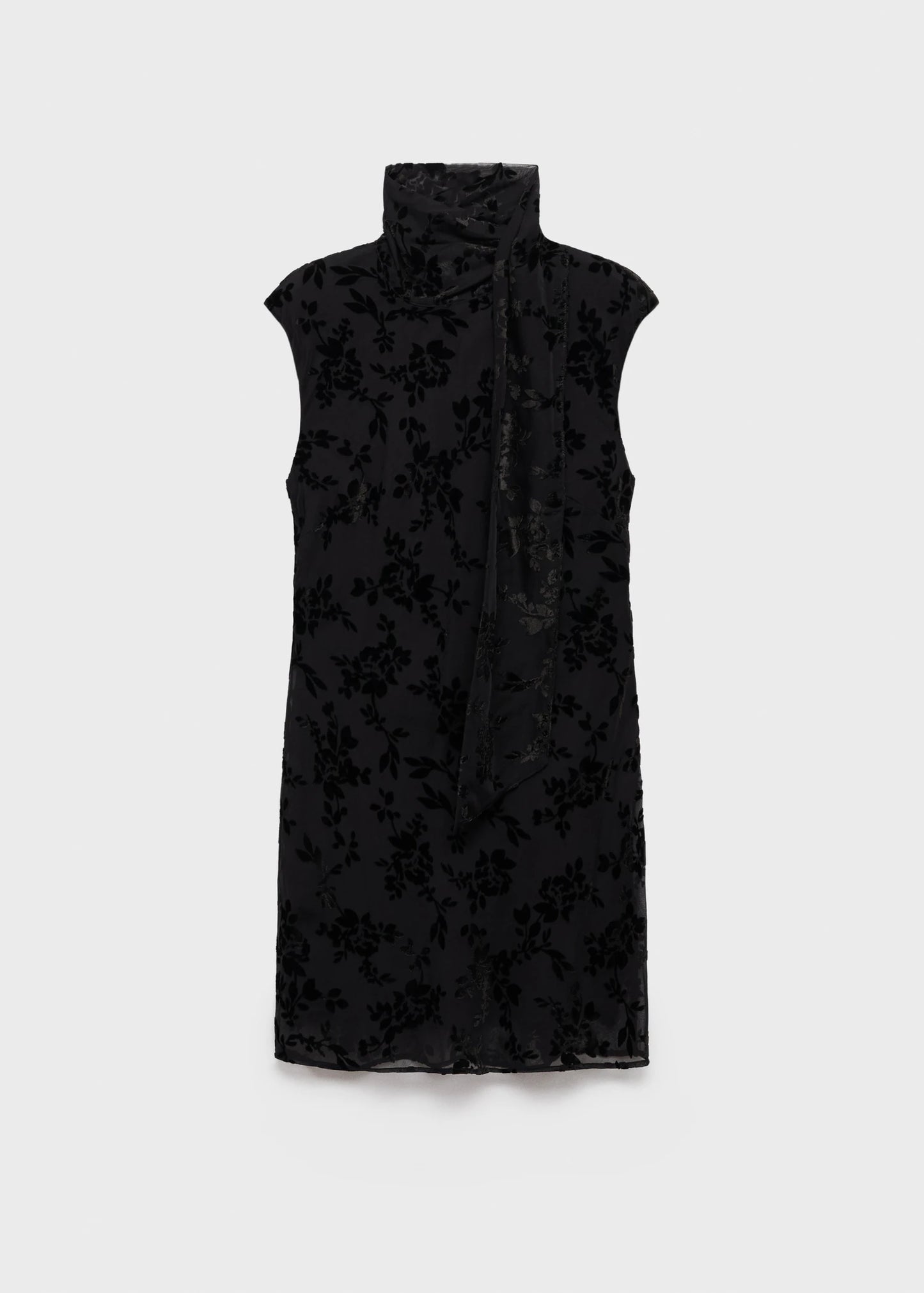 Floral Jacquard Foulard Dress