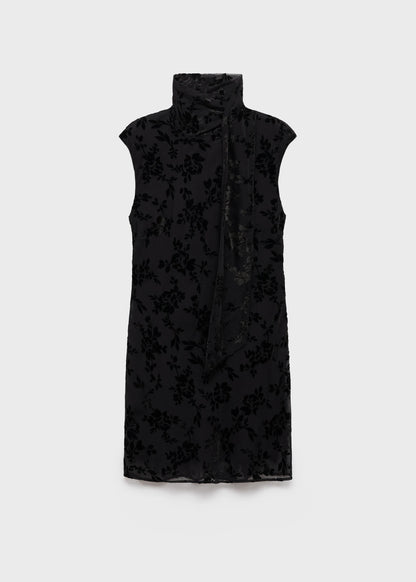 Floral Jacquard Foulard Dress