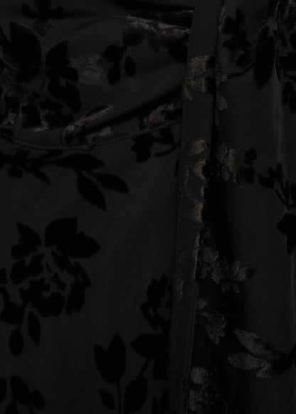 Floral Jacquard Foulard Dress