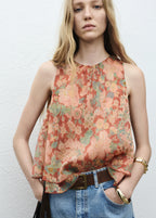 Floral Pleated Blouse