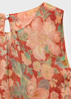 Floral Pleated Blouse