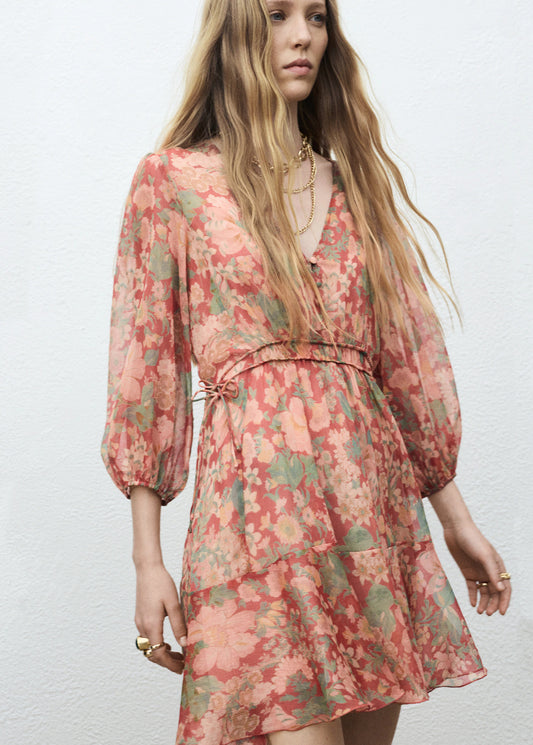 Floral Puff Sleeve Dress