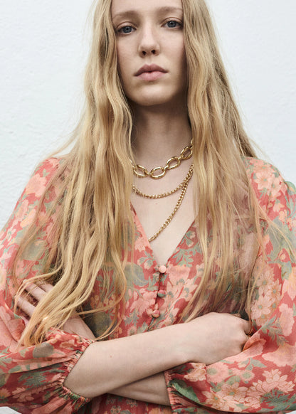 Floral Puff Sleeve Dress