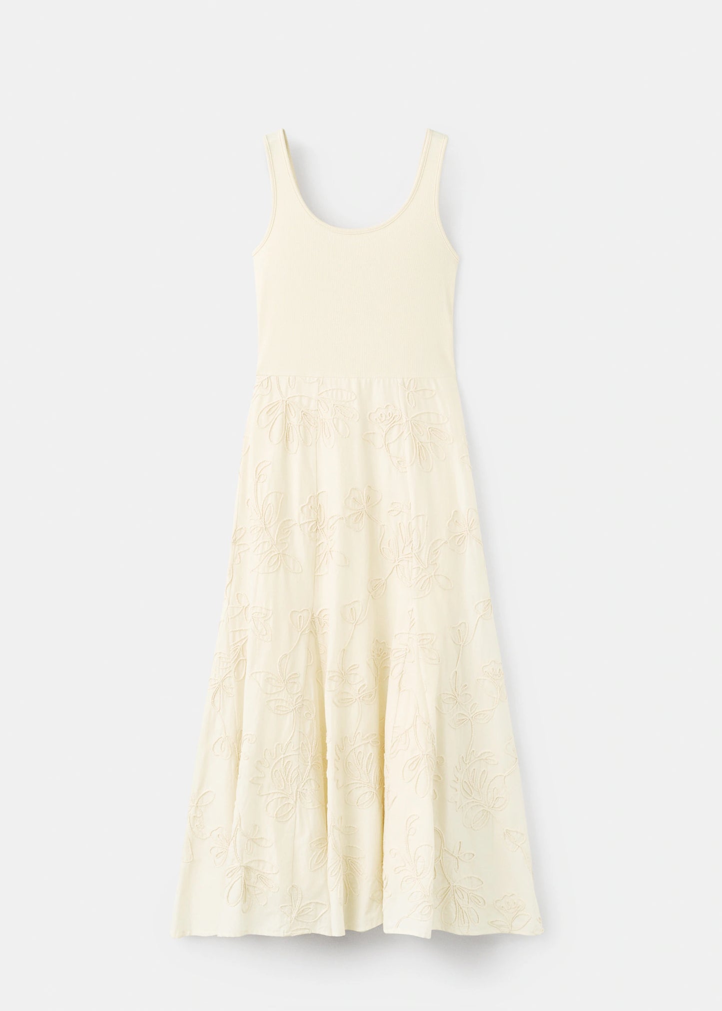 Floral Embroidered Combined Dress