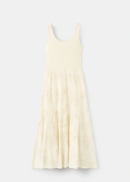 Floral Embroidered Combined Dress