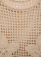 Floral Embroidered Crochet Top