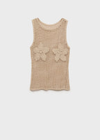 Floral Embroidered Crochet Top