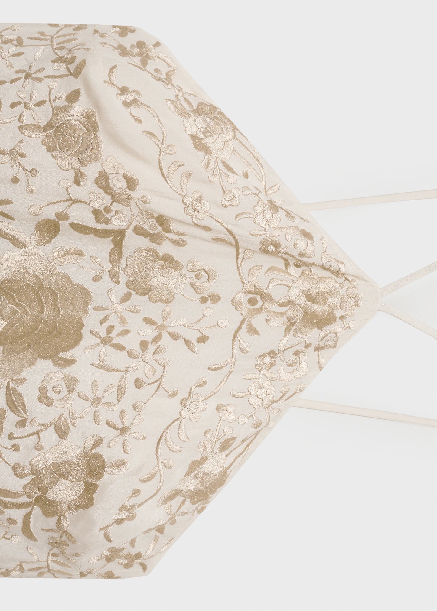 Floral Embroidered Dress With Fringe Detail