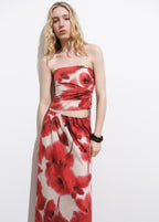 Floral Print Bandeau Top