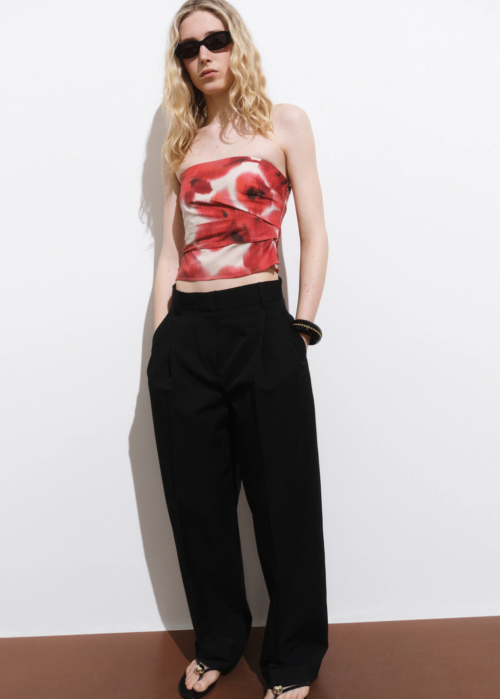 Floral Print Bandeau Top