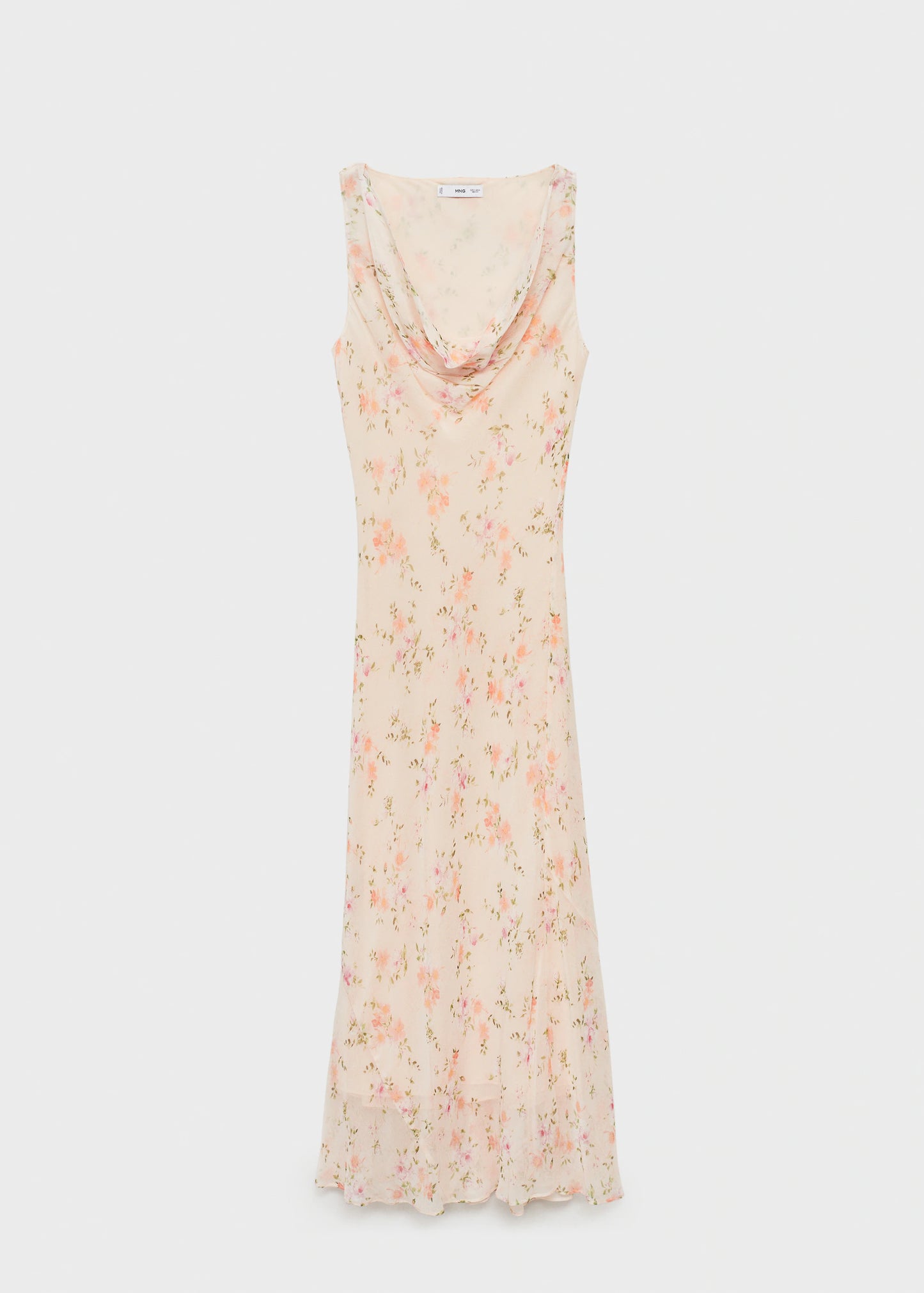 Floral Print Draped Dress