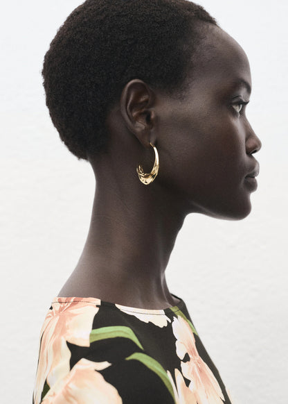 Floral Print Dress With Bell Sleeves