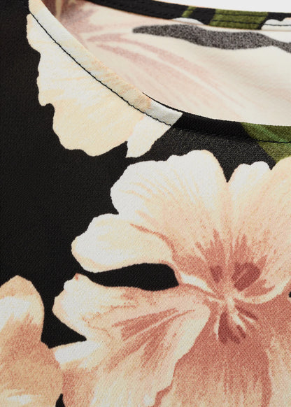 Floral Print Dress With Bell Sleeves