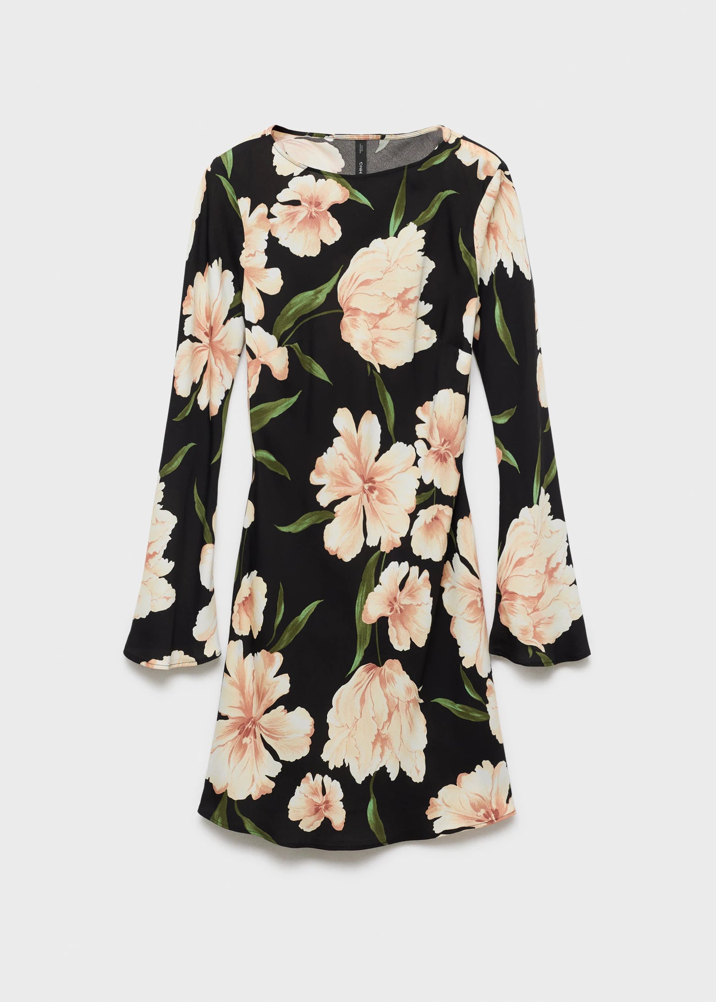 Floral Print Dress With Bell Sleeves