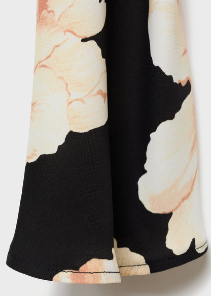 Floral Print Dress With Bell Sleeves