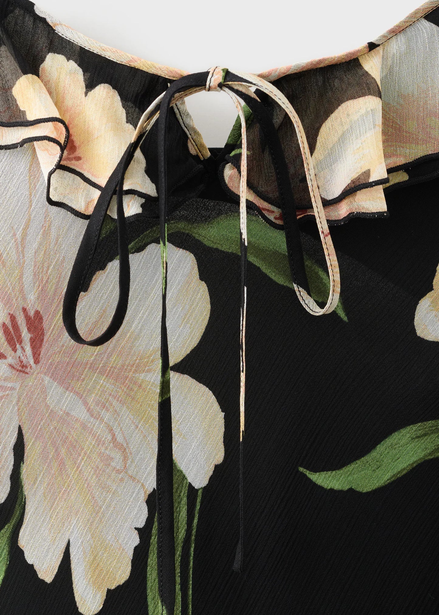 Floral Print Dress With Ruffle Detail