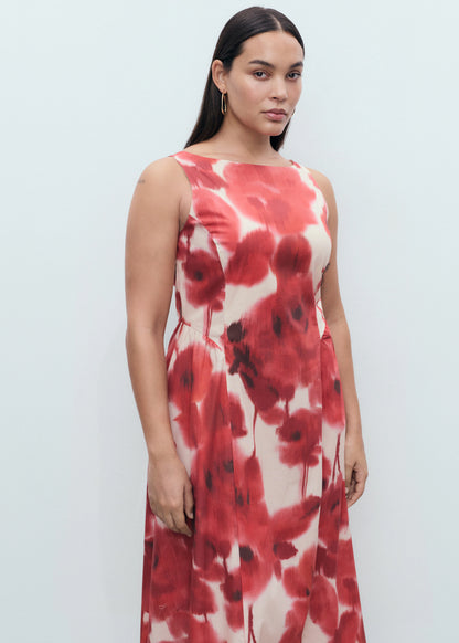 Floral Print Flared Dress