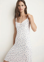Floral Print Lace Nightdress