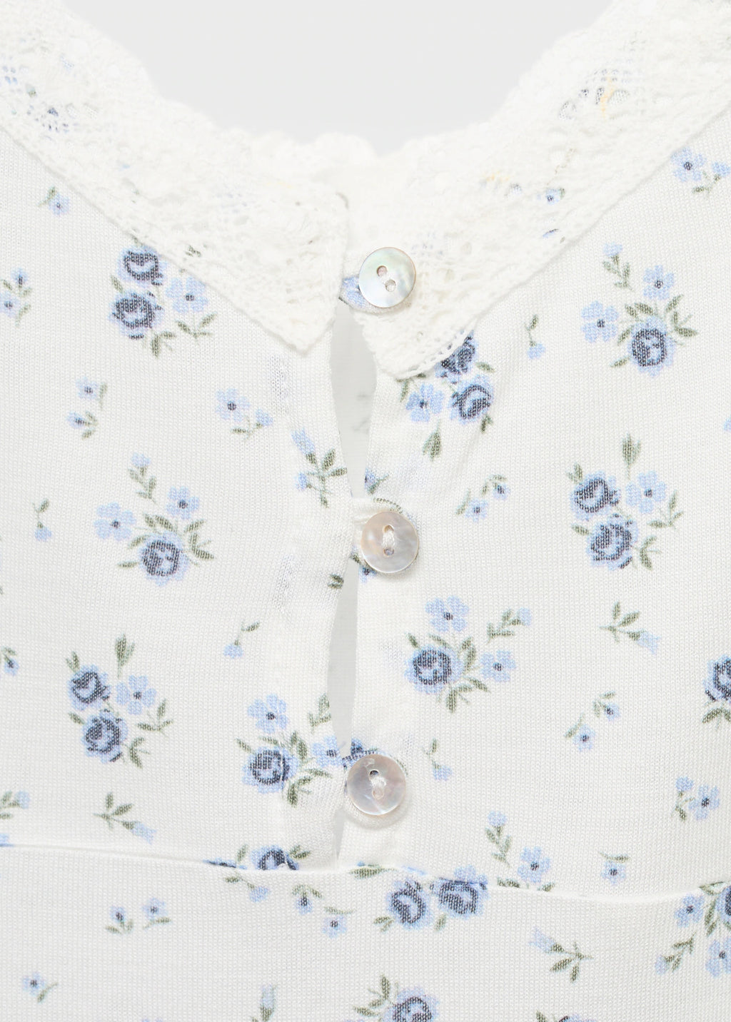 Floral Print Lace Nightdress